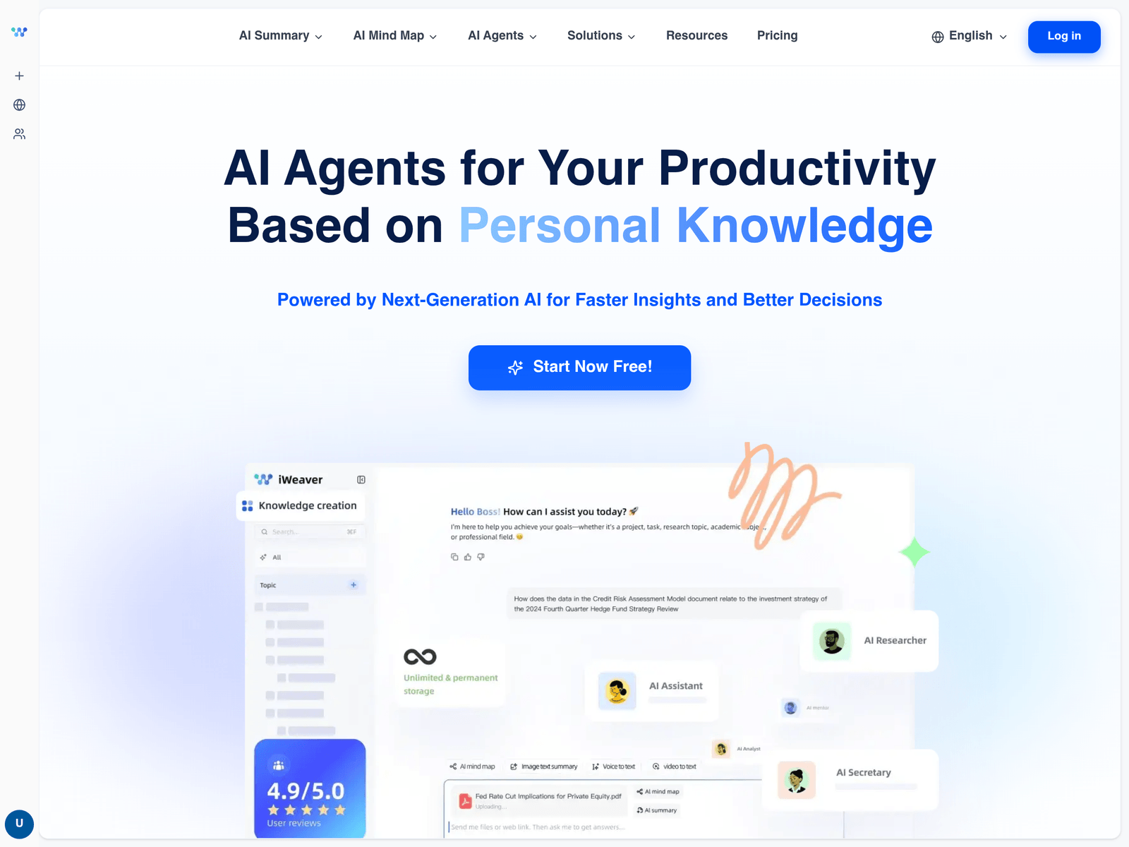 iWeaver AI Office official website screenshot