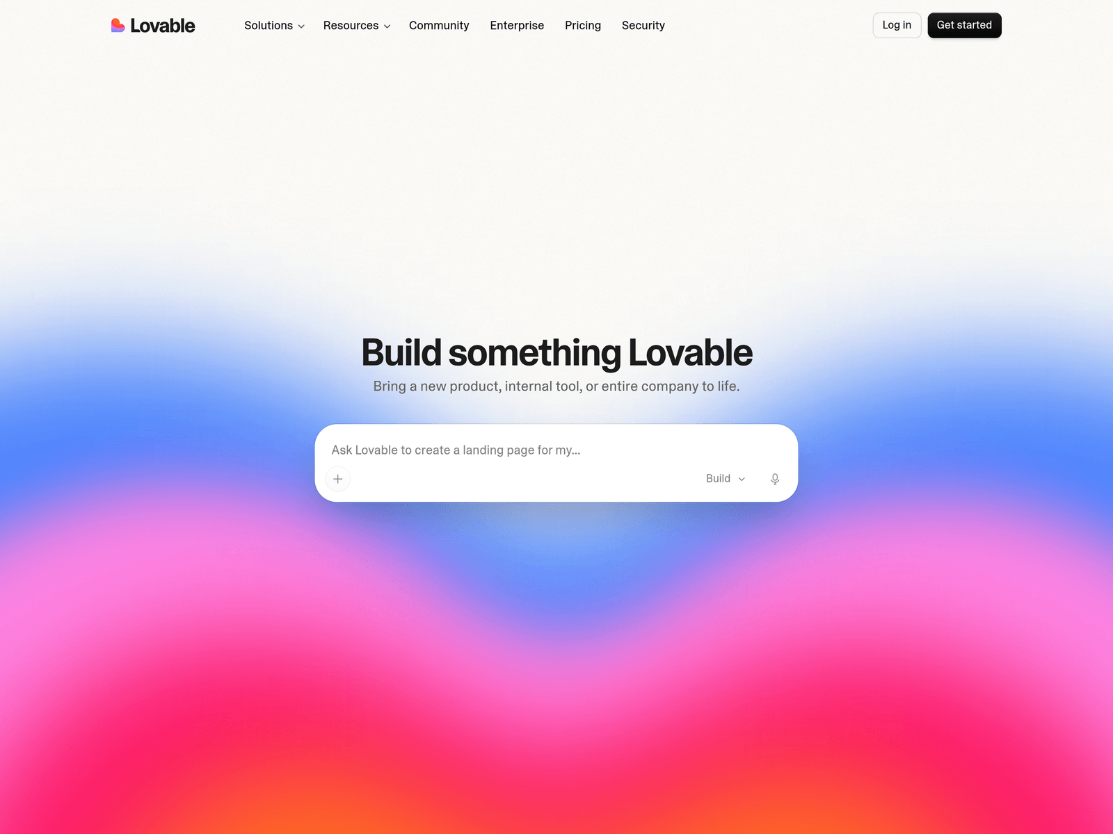 Lovable official website screenshot