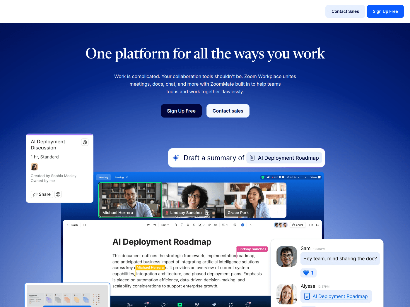 Zoom Workplace official website screenshot
